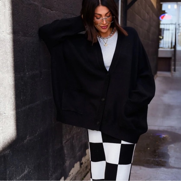 Dressed in LALA Hear Me Roar Black Tiger Cardigan - Picture 4 of 6